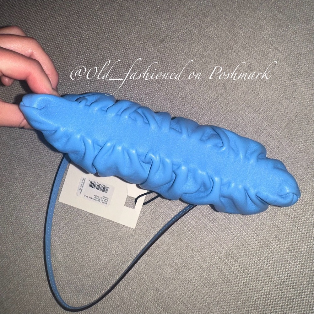Price Firm - STAUD Leather Bean Bag - Azure - Picture 7 of 11